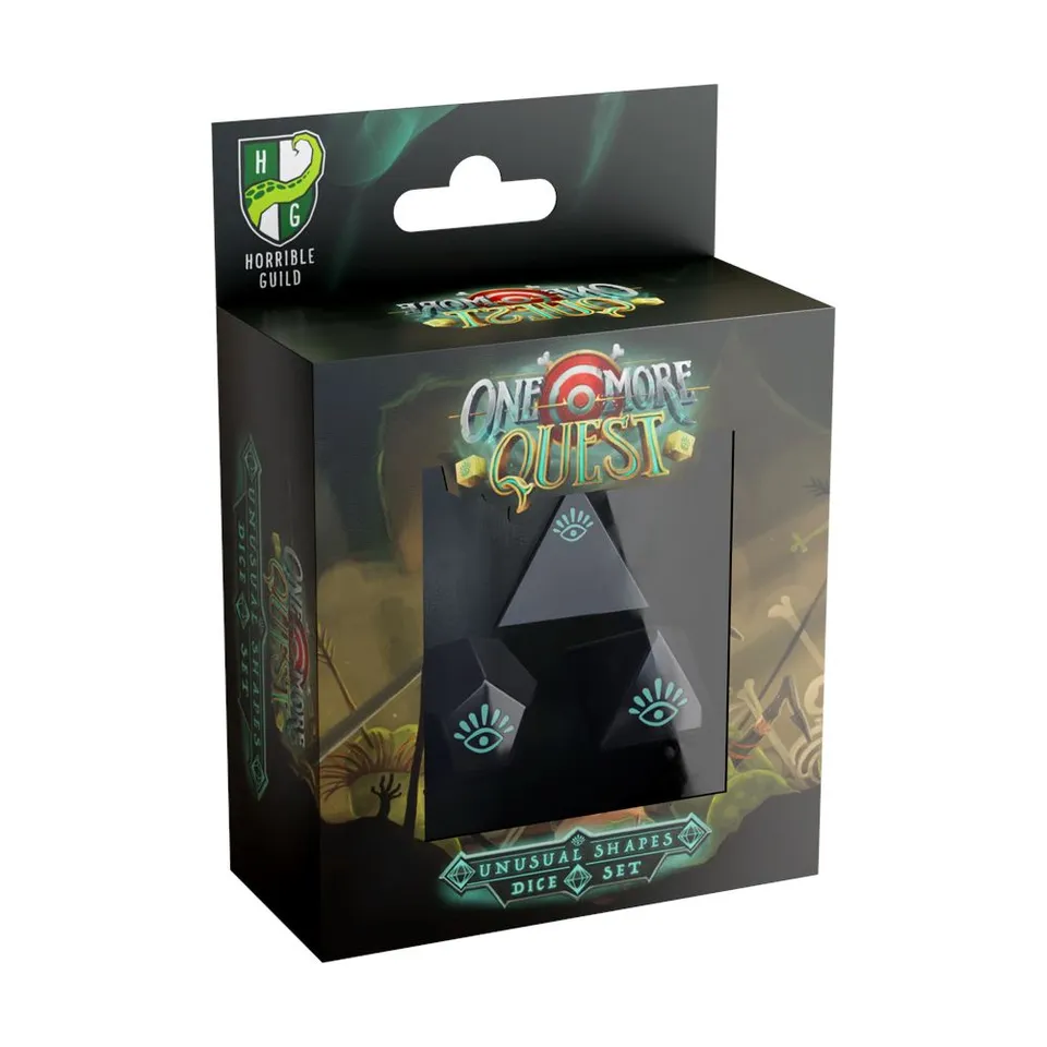 Modiphius One More Quest Unusual Shapes Dice Set d4 d8 d12 Way Seagull