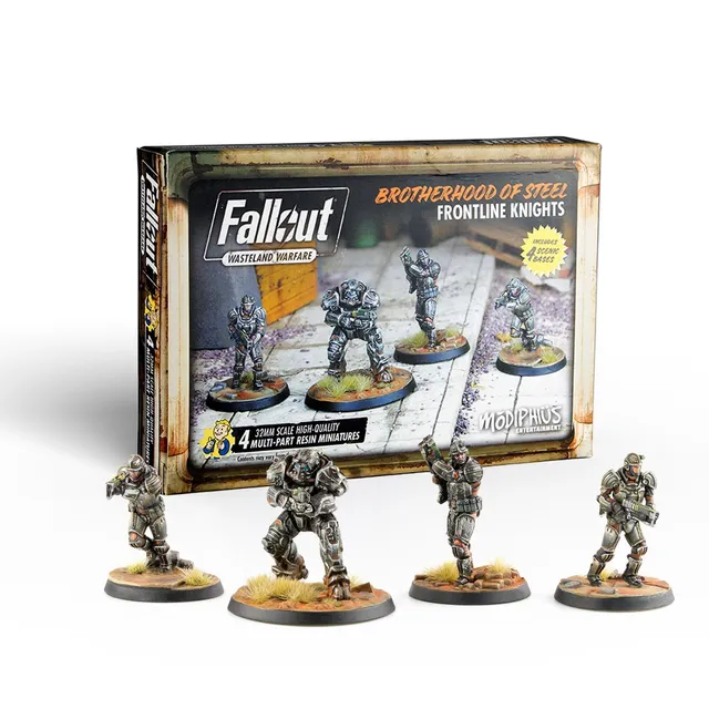 Fallout Wasteland Warfare Brotherhood Frontline Knights miniature