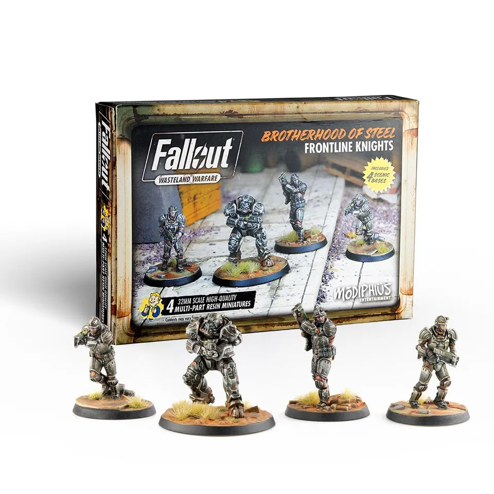 Fallout Wasteland Warfare Brotherhood Frontline Knights miniature