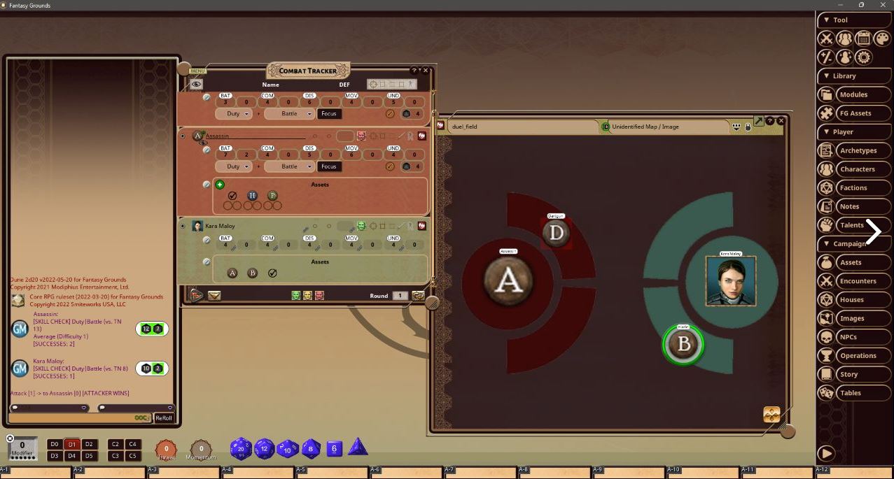 Dune Adventures in the Imperium manuale base Fantasy Grounds VTT