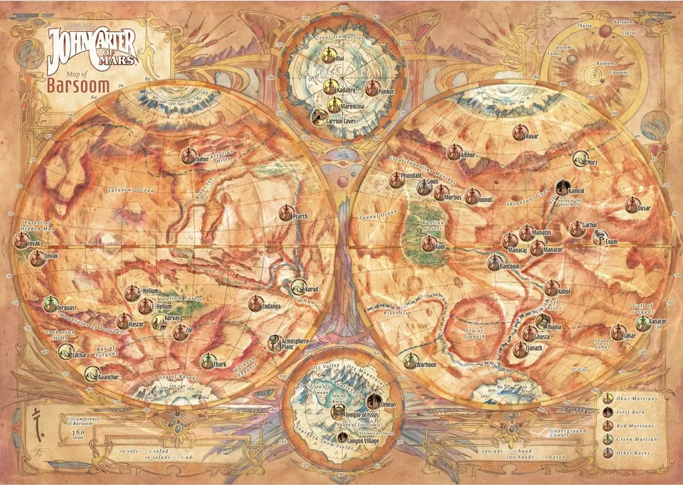 John Carter of Mars Barsoom e Korad Mappe GDR PDF
