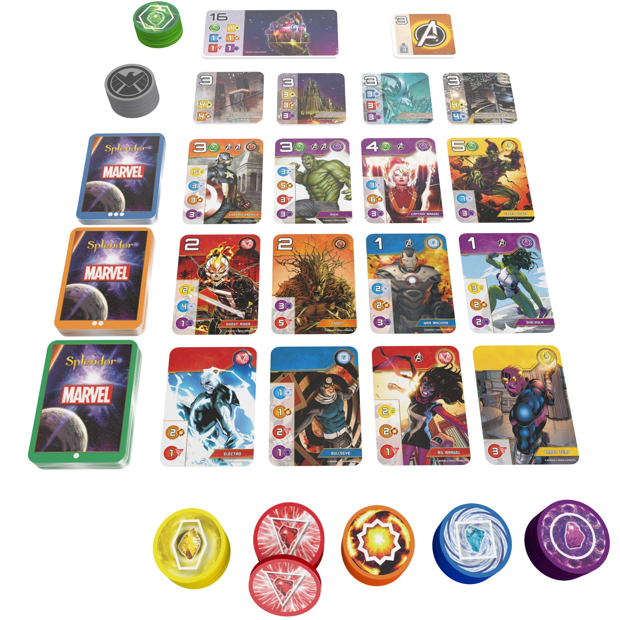 Asmodee Splendor Marvel gioco tavolo strategia supereroi