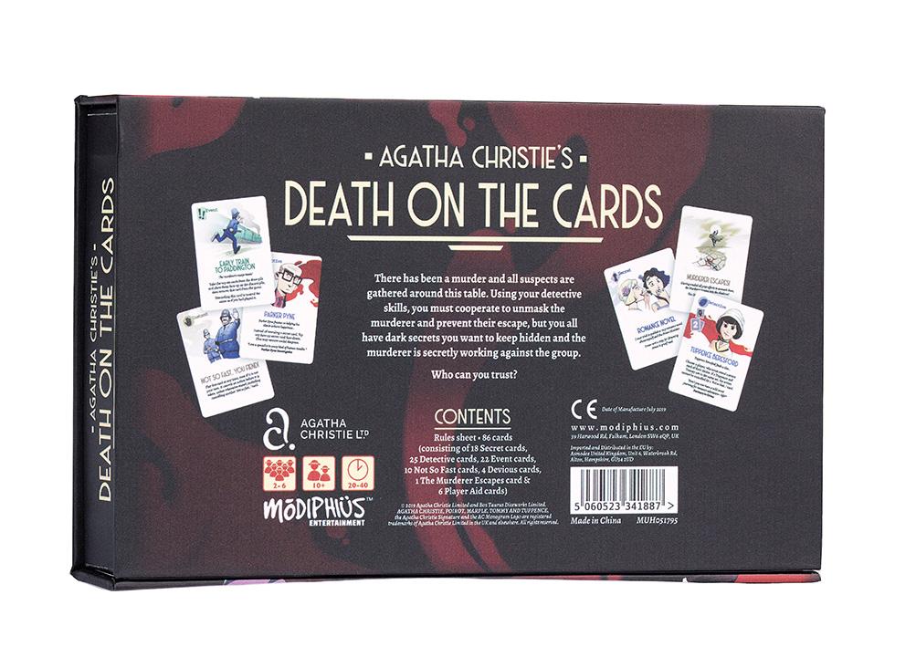 Agatha Christie Death on the Cards gioco di carte 2-6 giocatori