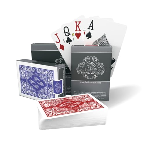 Bullets Playing Cards carte da poker impermeabili 2 mazzi jumbo