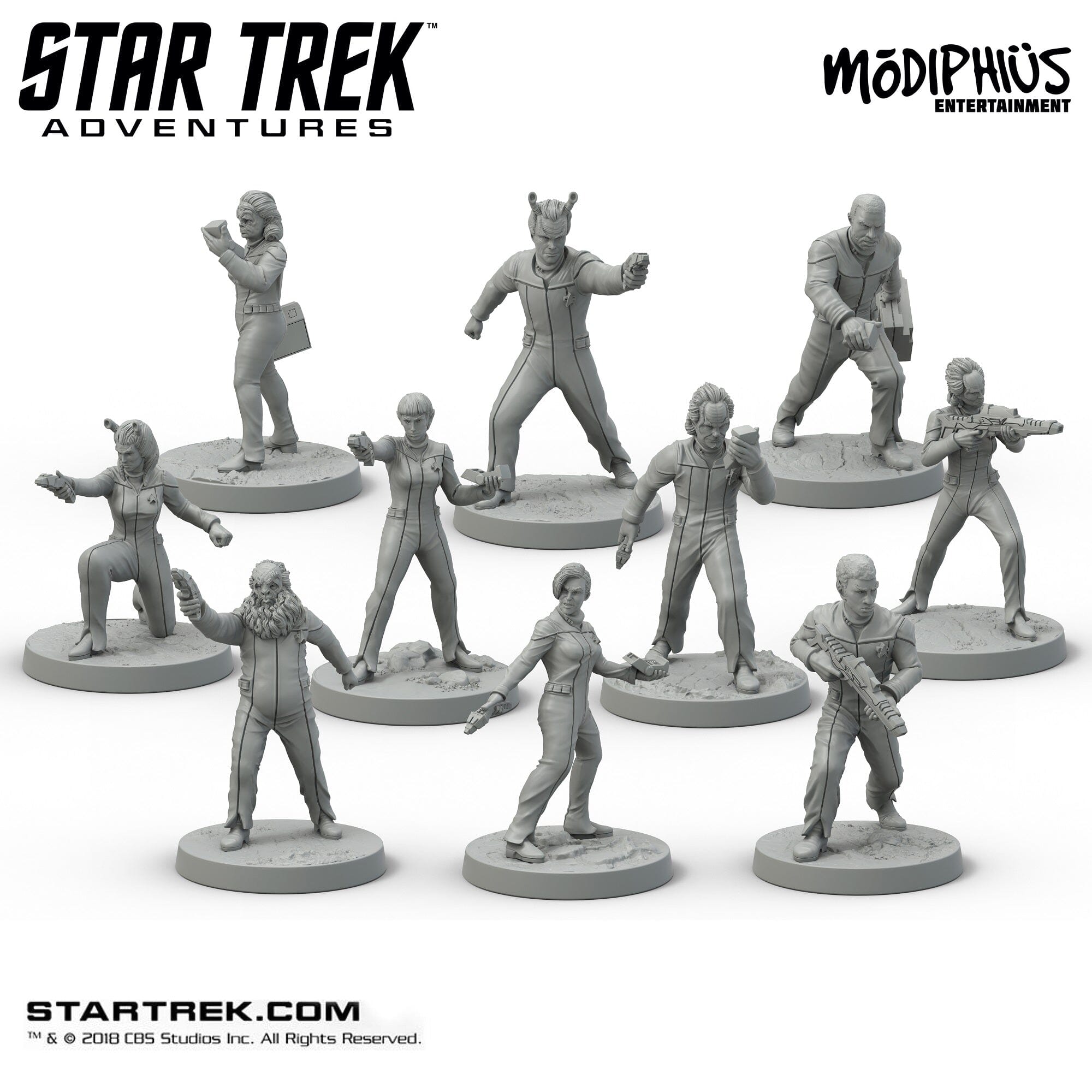 Modiphius Star Trek Adventures TNG Away Team Set file STL 10 miniature