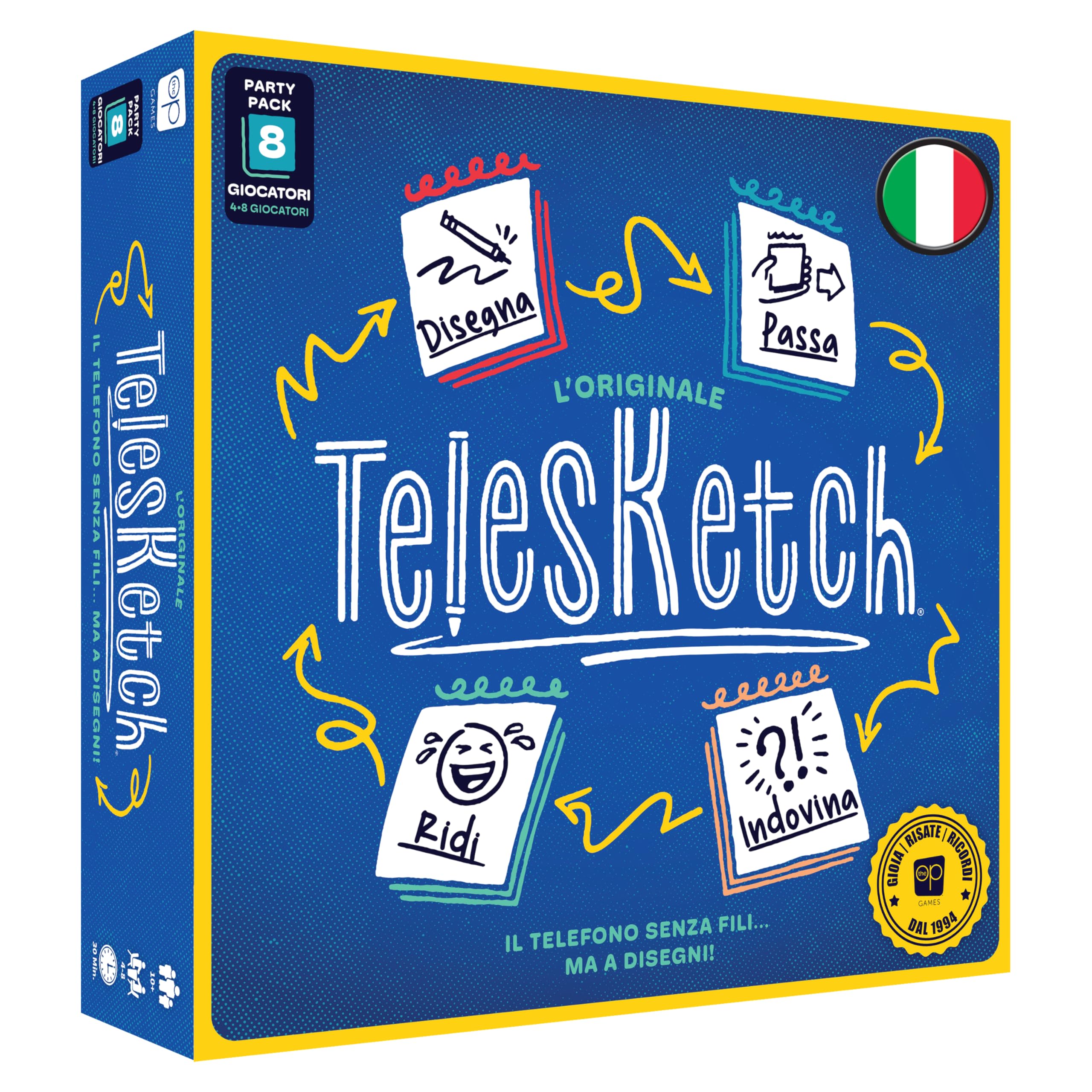 Asmodee Telesketch Nuova Versione gioco da tavolo disegno 4-8 giocatori