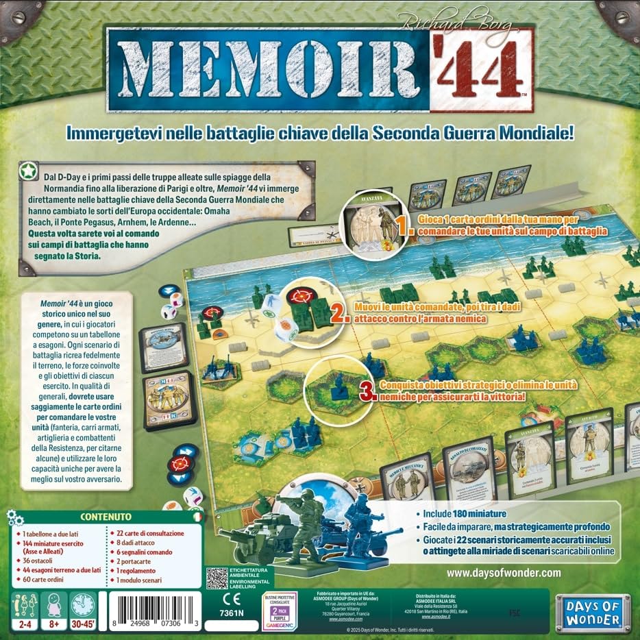 Asmodee Memoir '44 Ed. 2025 gioco strategico 2 giocatori storico