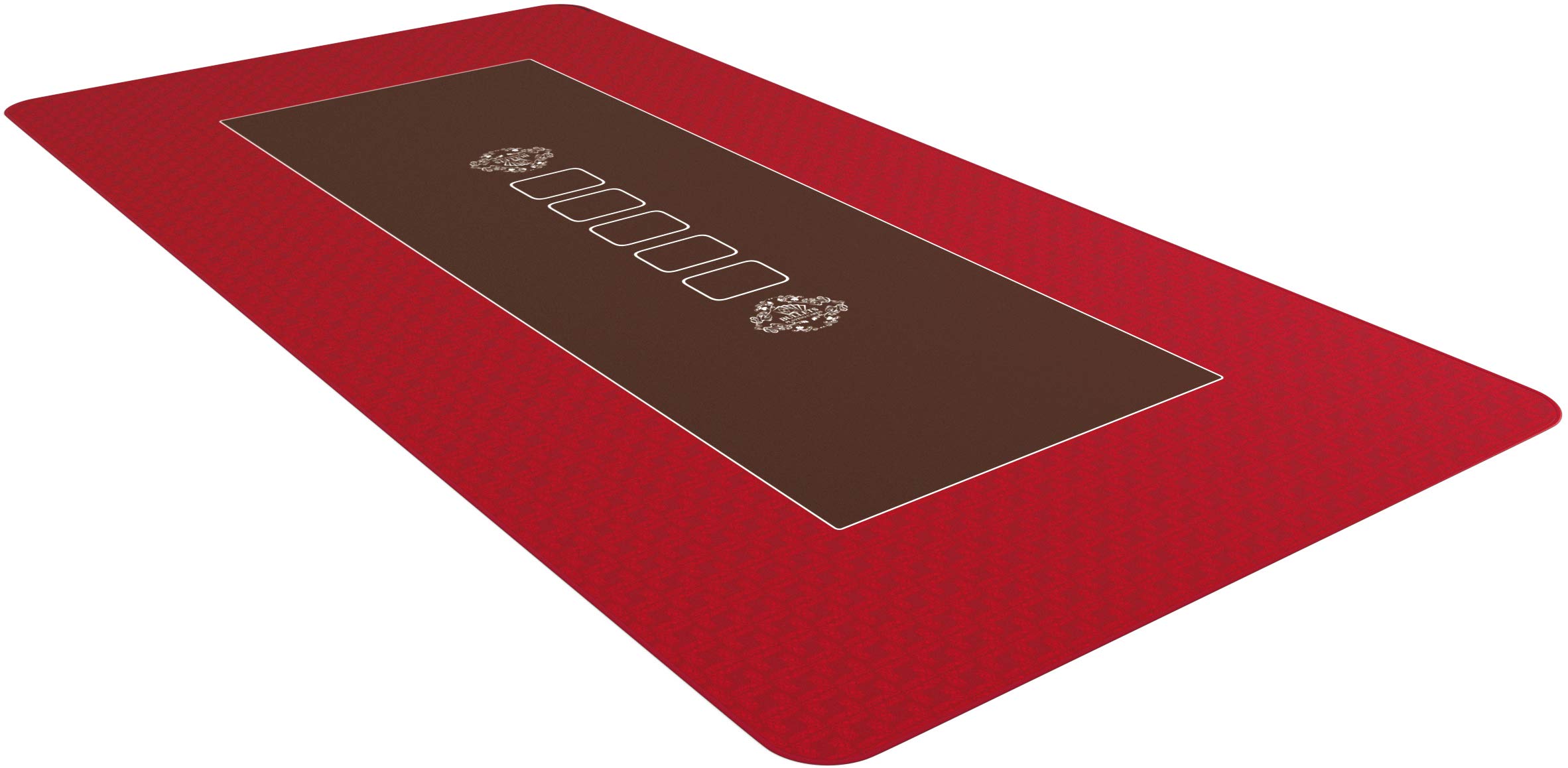 Cards&Co Tappetini da poker Paulie 160x80cm tappeto rosso angolare