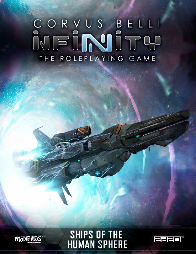 Modiphius Infinity Ships of the Human Sphere manuale PDF navi