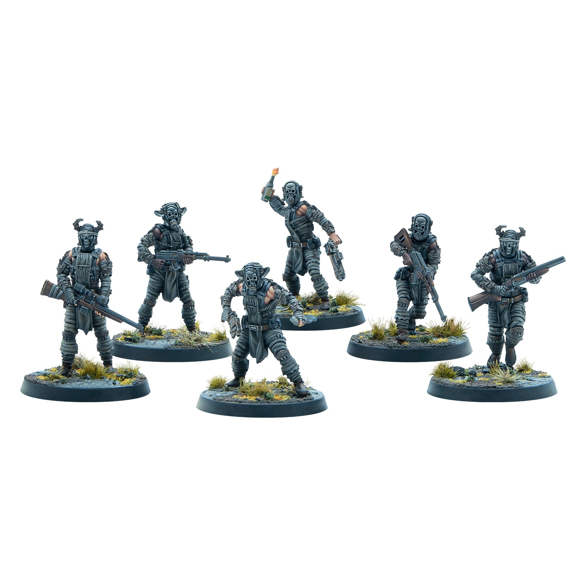 Fallout Factions Cult of the Mothman Followers 6 Miniature Resina