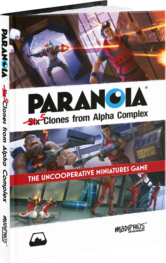 Modiphius PARANOIA Five Clones from Alpha Complex gioco solo