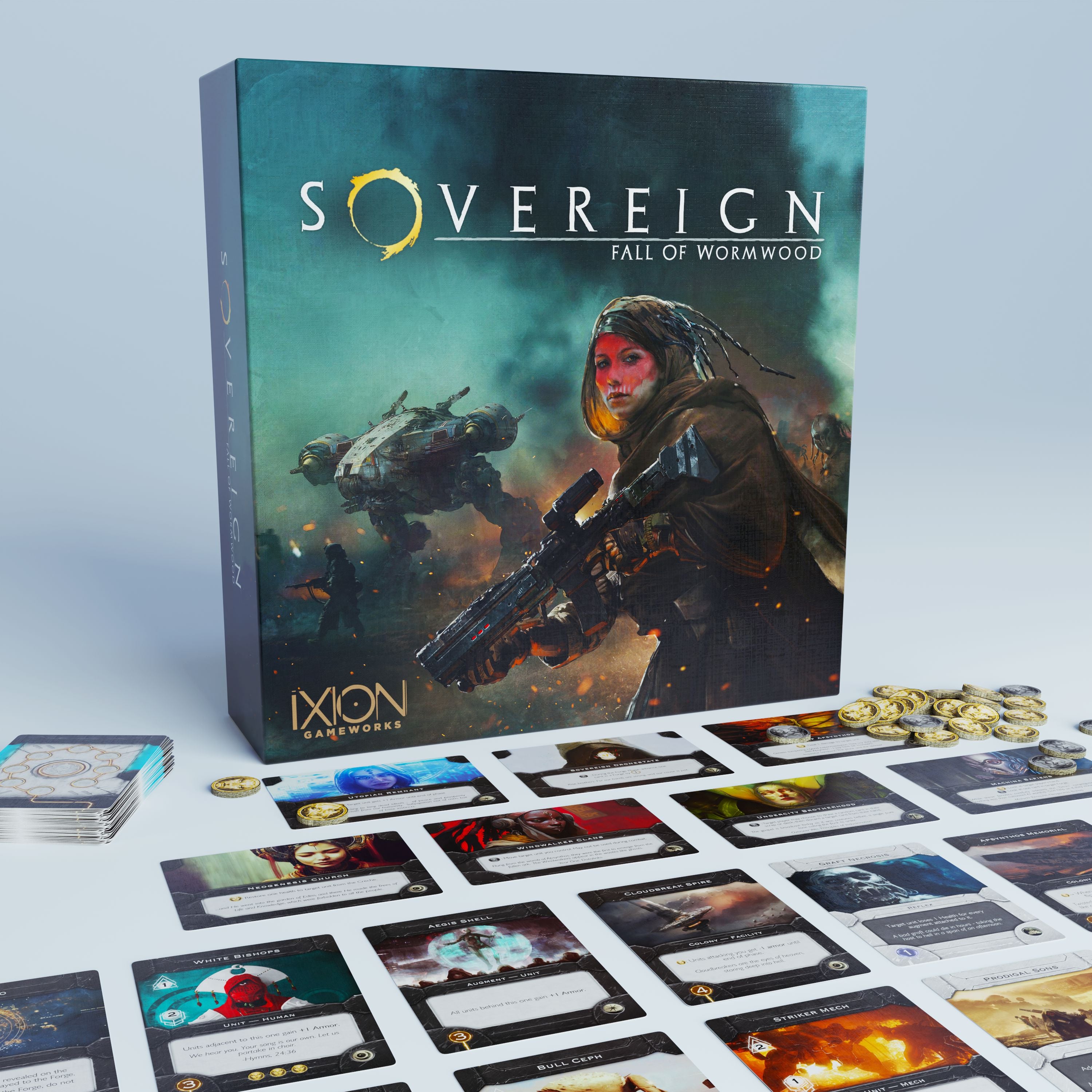 Modiphius Sovereign Fall of Wormwood gioco di carte 2-4 giocatori