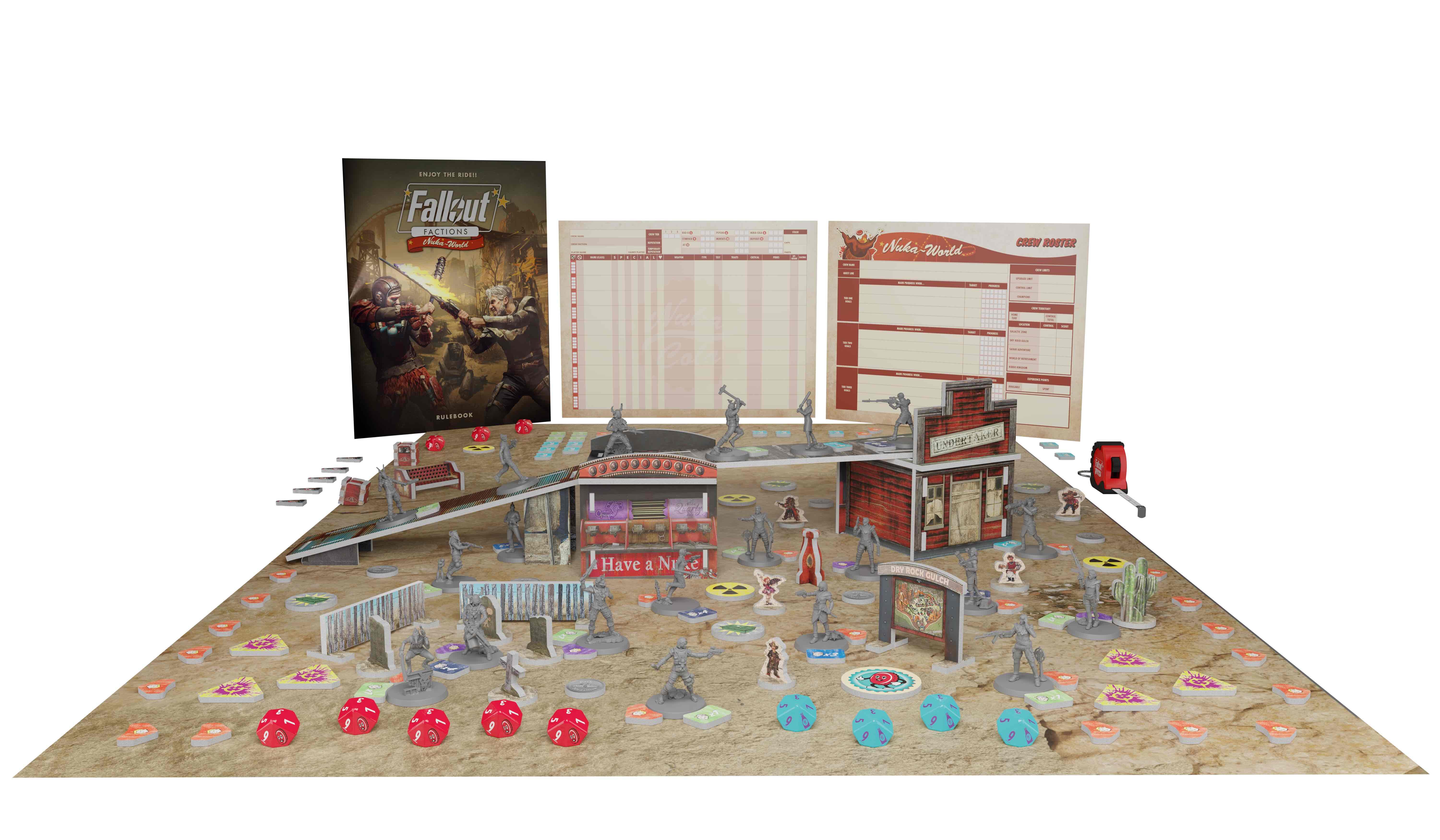 Modiphius Fallout Factions Battle for Nuka-World set base miniature