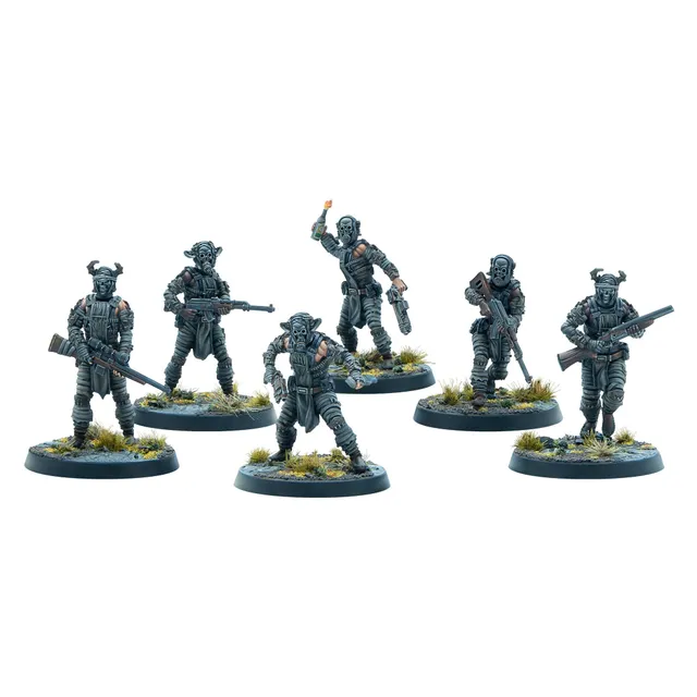 Fallout Factions Cult of the Mothman Followers 6 Miniature Resina