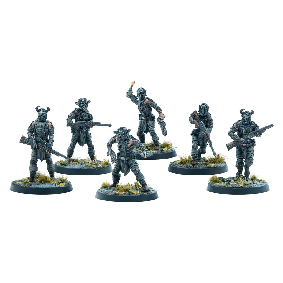 Fallout Factions Cult of the Mothman Followers 6 Miniature Resina