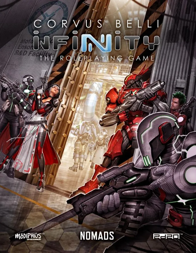 Modiphius Infinity Nomads Supplement libro gioco ruolo