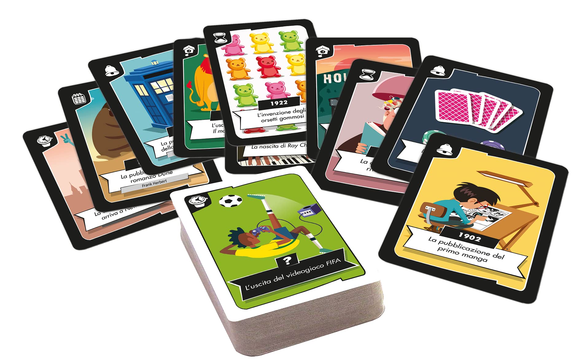 Asmodee Timeline Twist Pop Culture gioco di carte italiano 2-6 gioc