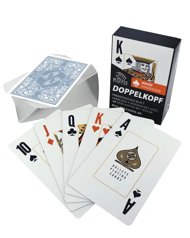 Cards&Co Bullets carte da gioco plastica indice Jumbo 2x24 foglia francese