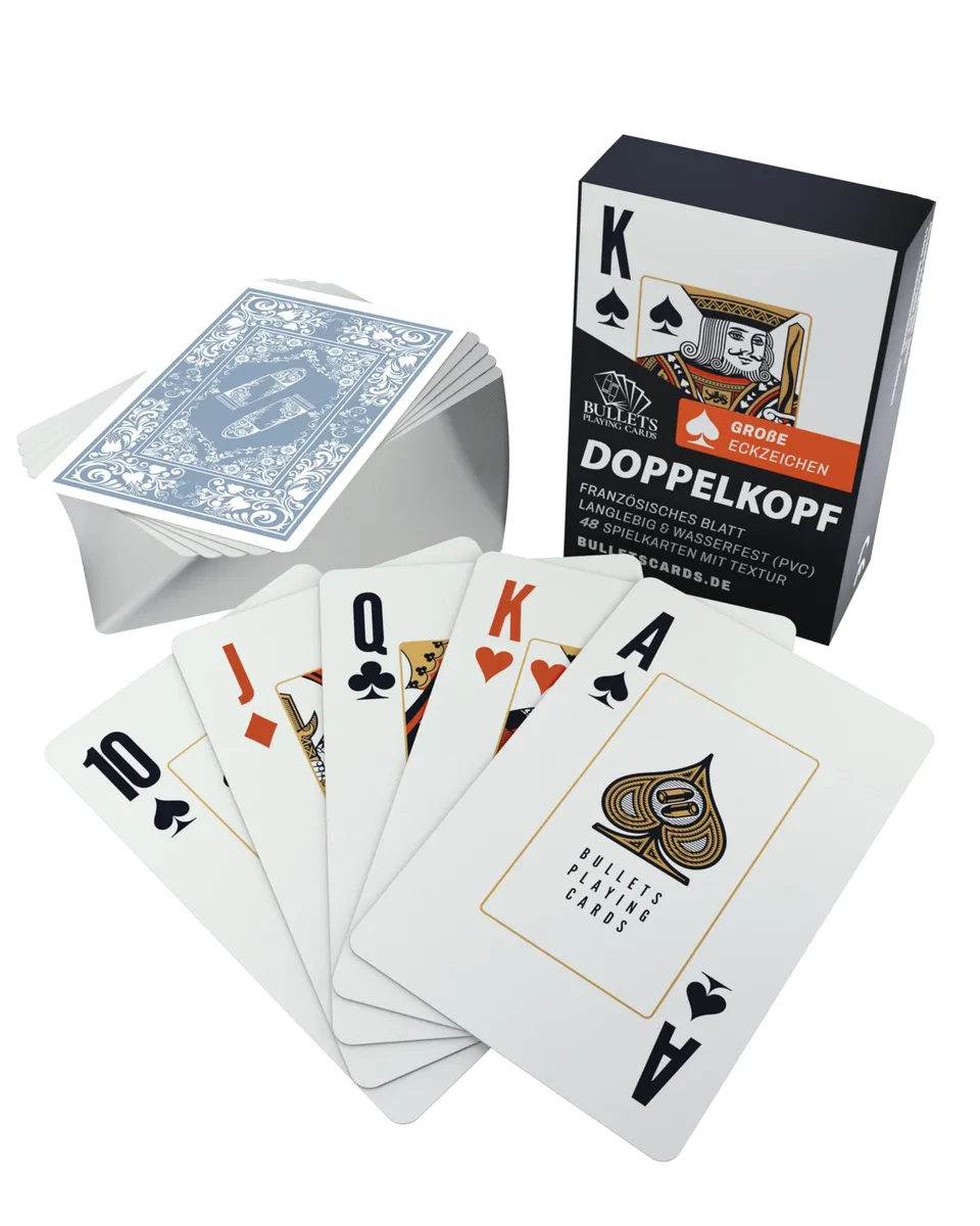 Cards&Co Bullets carte da gioco plastica indice Jumbo 2x24 foglia francese