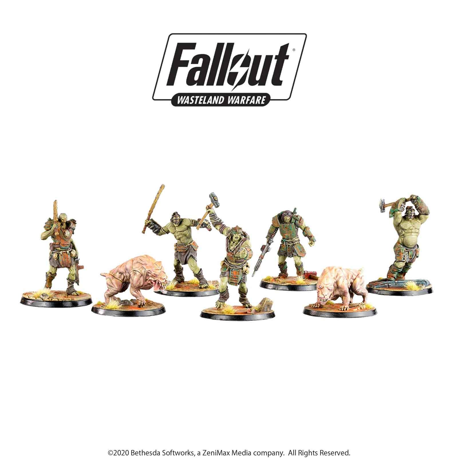 Modiphius Fallout Wasteland Warfare set Super Mutanti 7pz