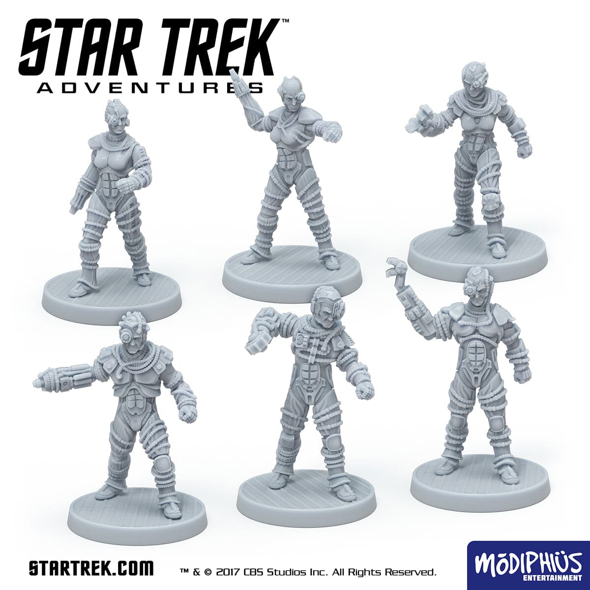 Modiphius Star Trek TNG Borg Collective miniature STL 6 pezzi