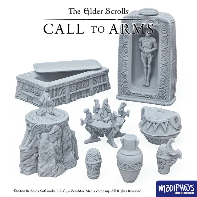 Modiphius Elder Scrolls Call to Arms Tomb Scatter file STL