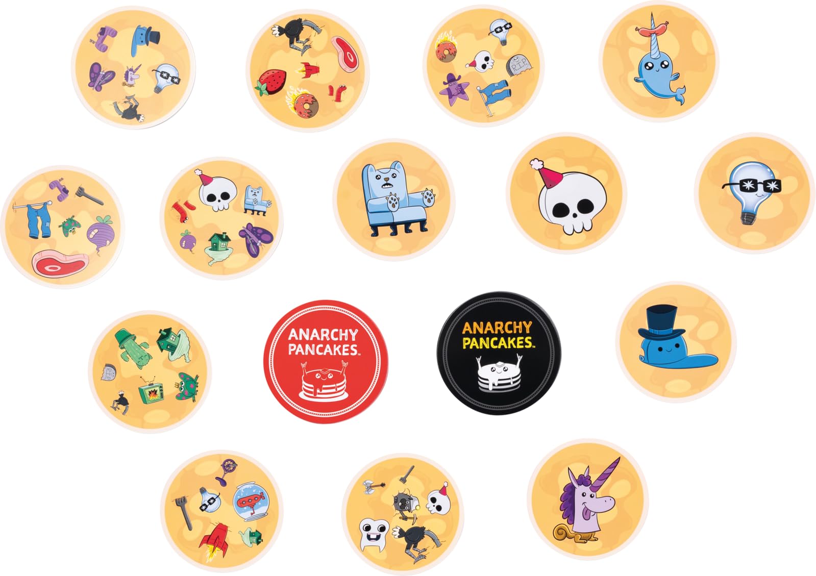 Asmodee Dobble Anarchy Pancakes carte da gioco edizione italiana 5 min