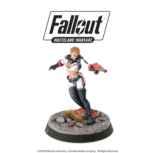 Modiphius Fallout Wasteland Warfare Nuka Cola Girl miniatura resina