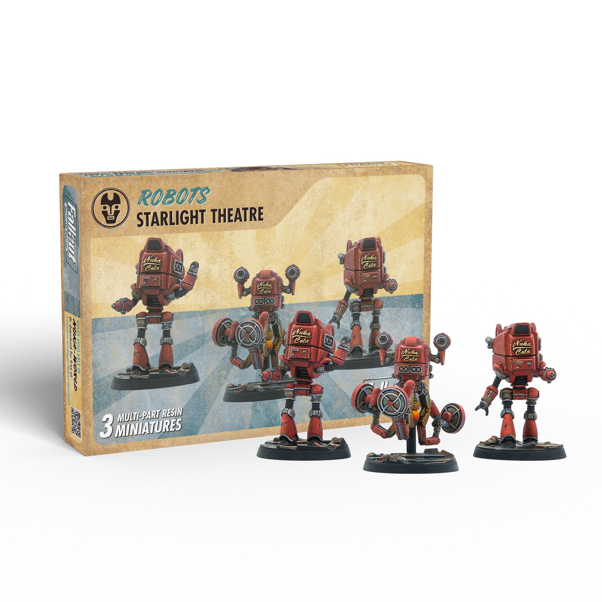 Modiphius Fallout Starlight Theatre Staff set miniature 3 pz