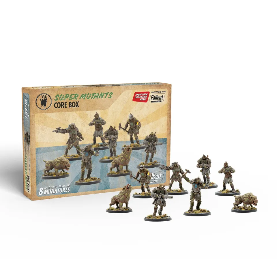 Modiphius Fallout Factions Super Mutants Core Box 8 miniature