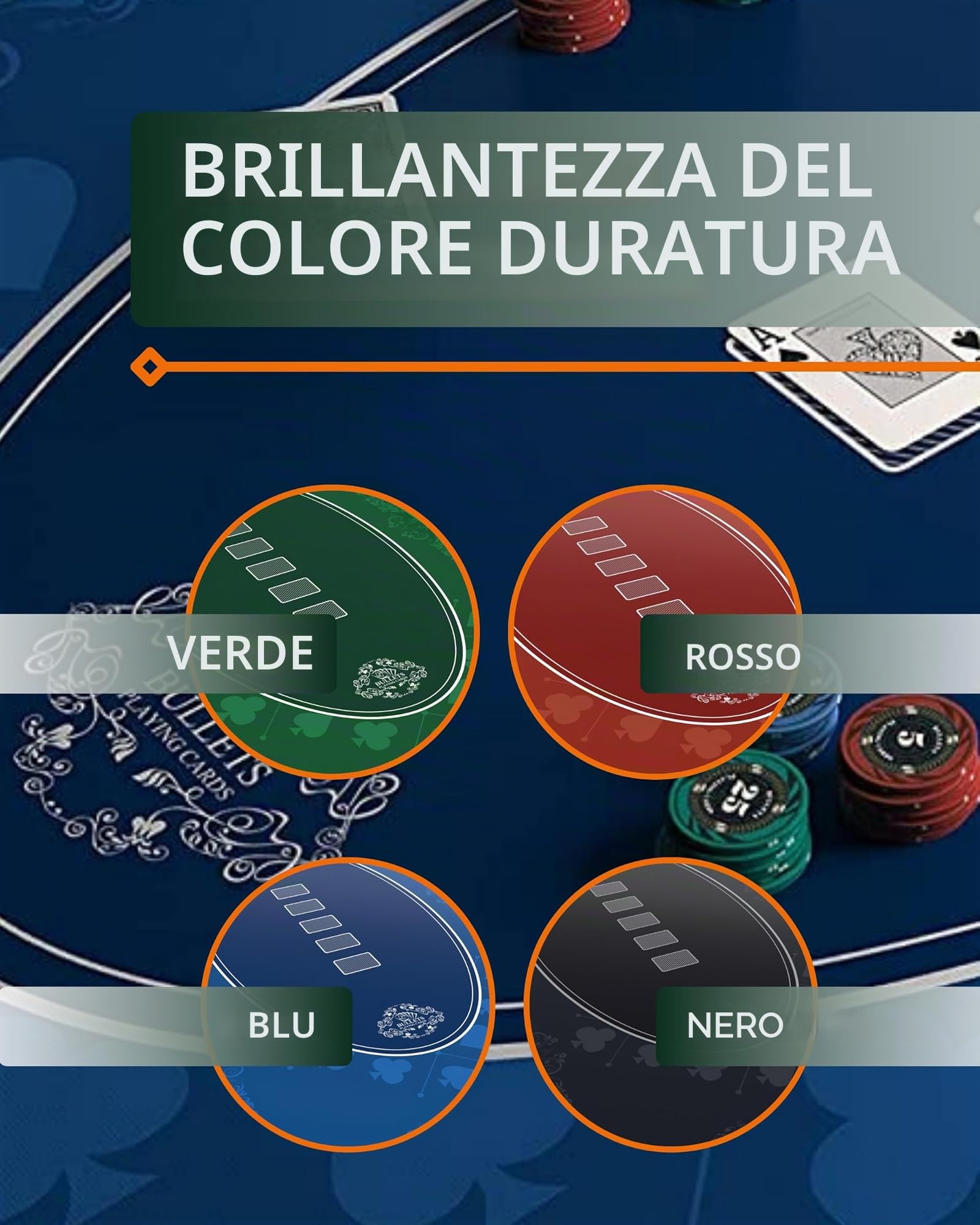 Bullets Tappetino poker 140x75 cm copritavolo Floral