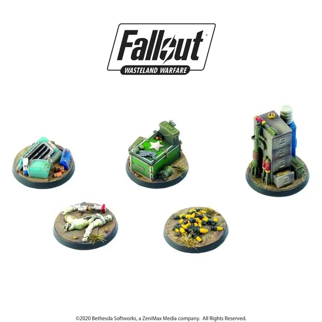 Modiphius Fallout Wasteland Warfare Objective Markers 2 terreno