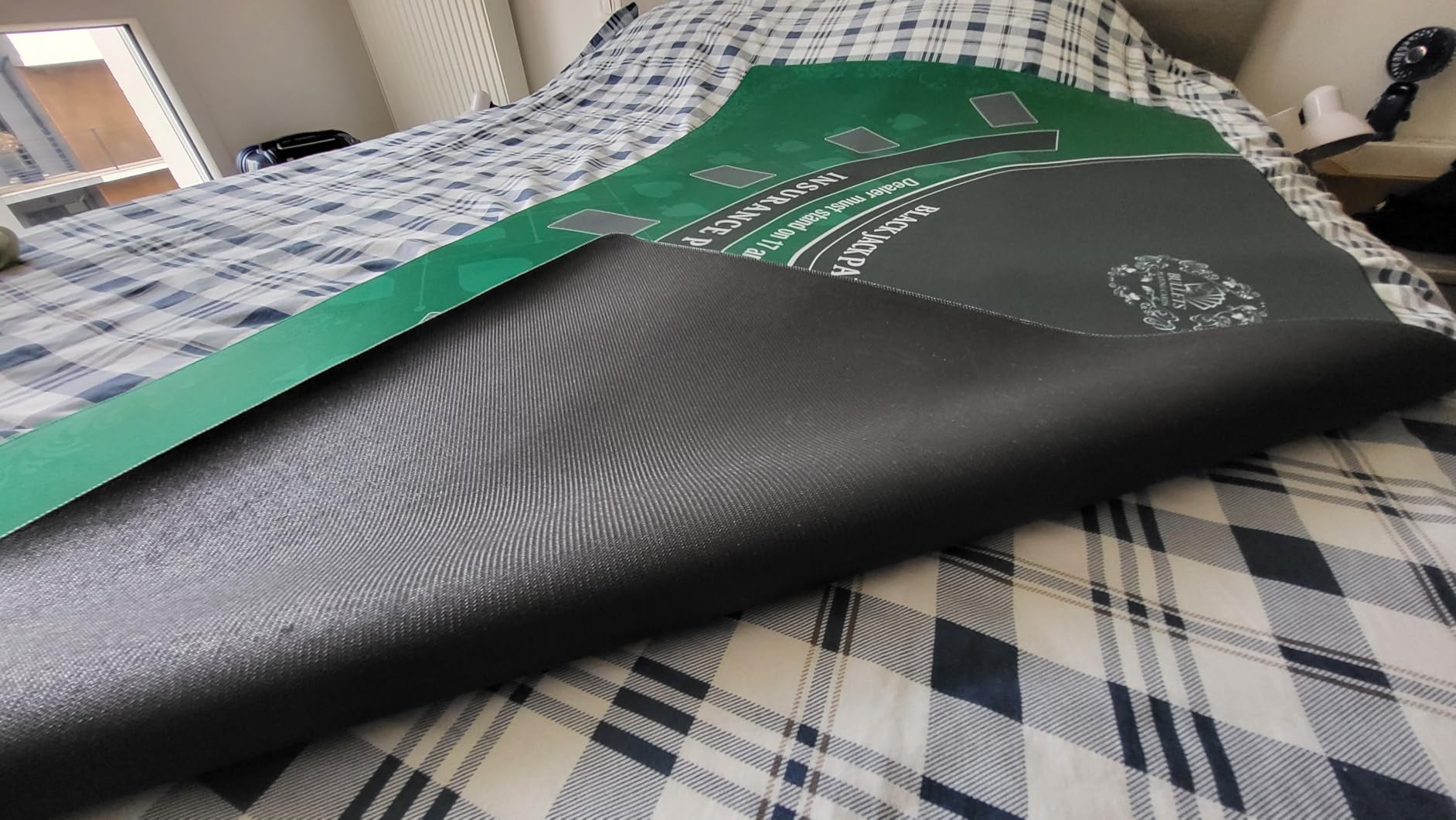Cards&Co Blackjack tappetino 140x75 cm verde Bullets