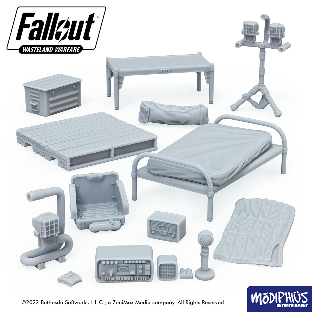 Modiphius Fallout: Wasteland Warfare File STL Accampamento Confraternita