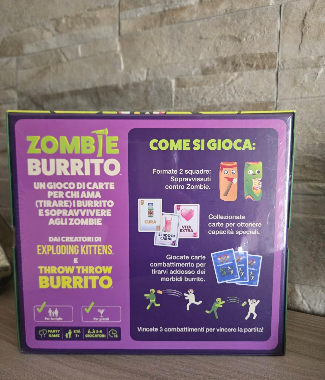 Asmodee Zombie Burrito gioco da tavolo edizione italiana 2-5 giocatori