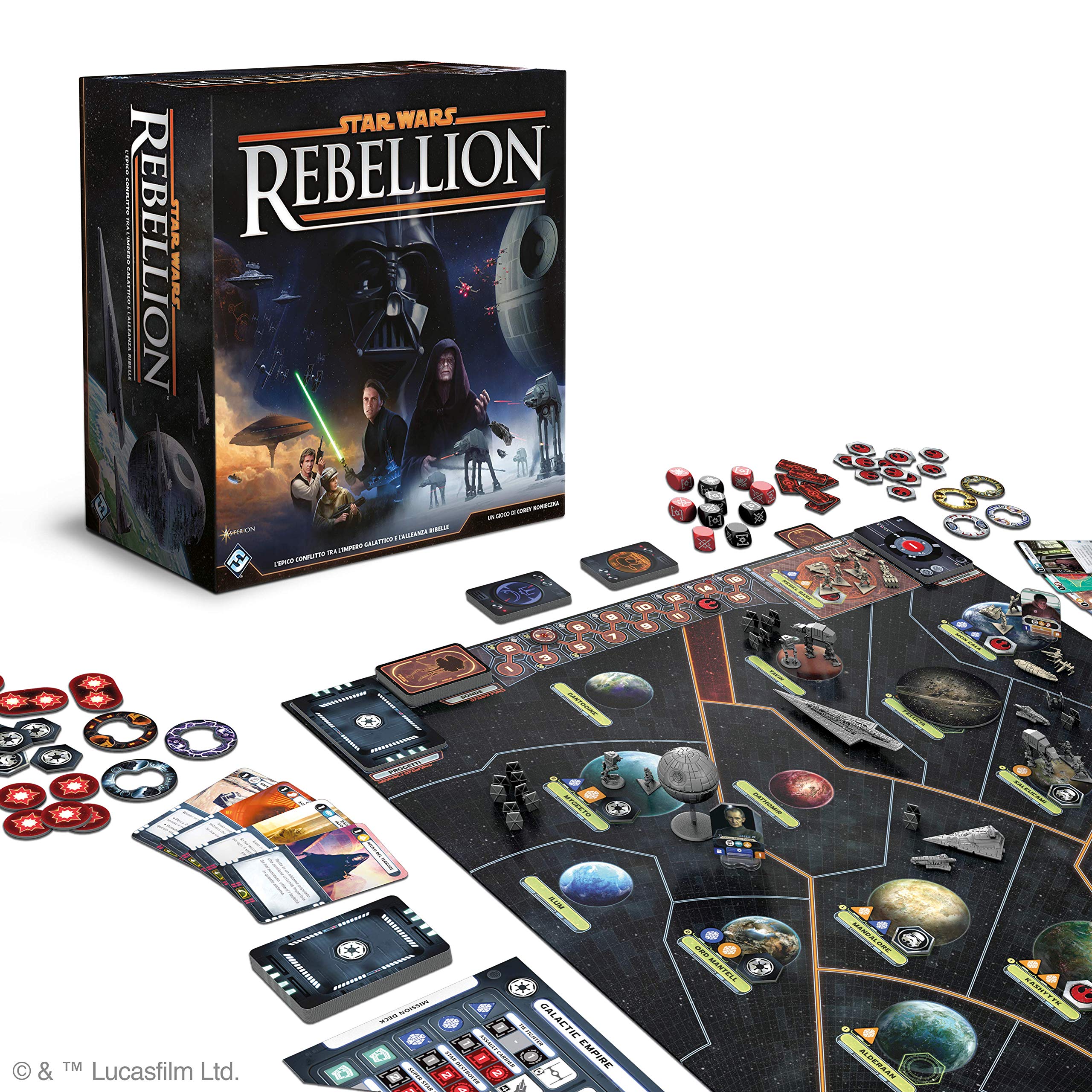 Star Wars Rebellion gioco da tavolo strategico italiano 2-4