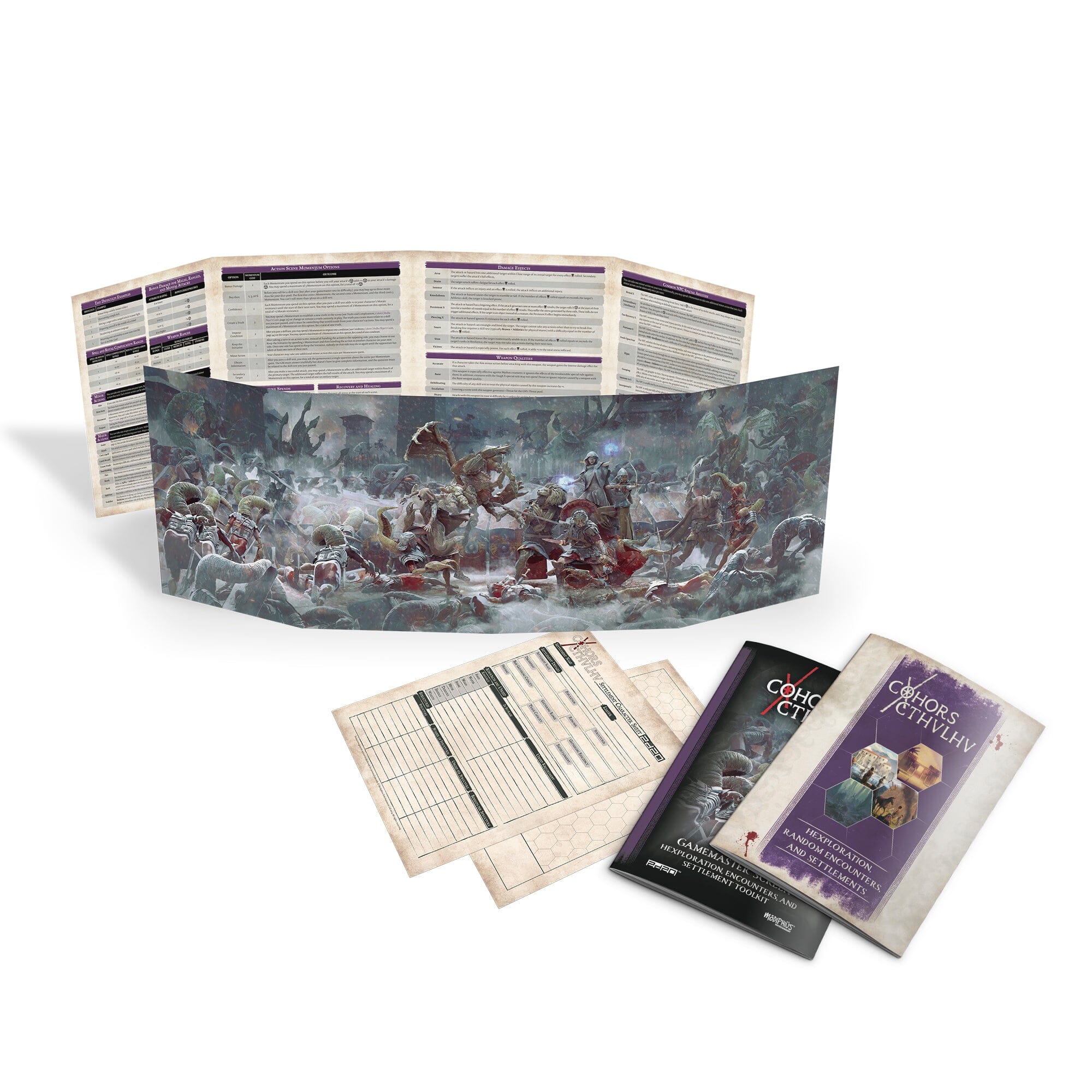 Modiphius Cohors Cthulhu GM Toolkit schermo master + mappe