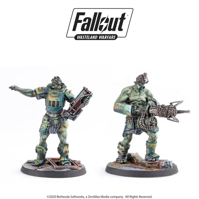 Fallout Wasteland Warfare Super Mutants Overlord and Fist 2 miniature