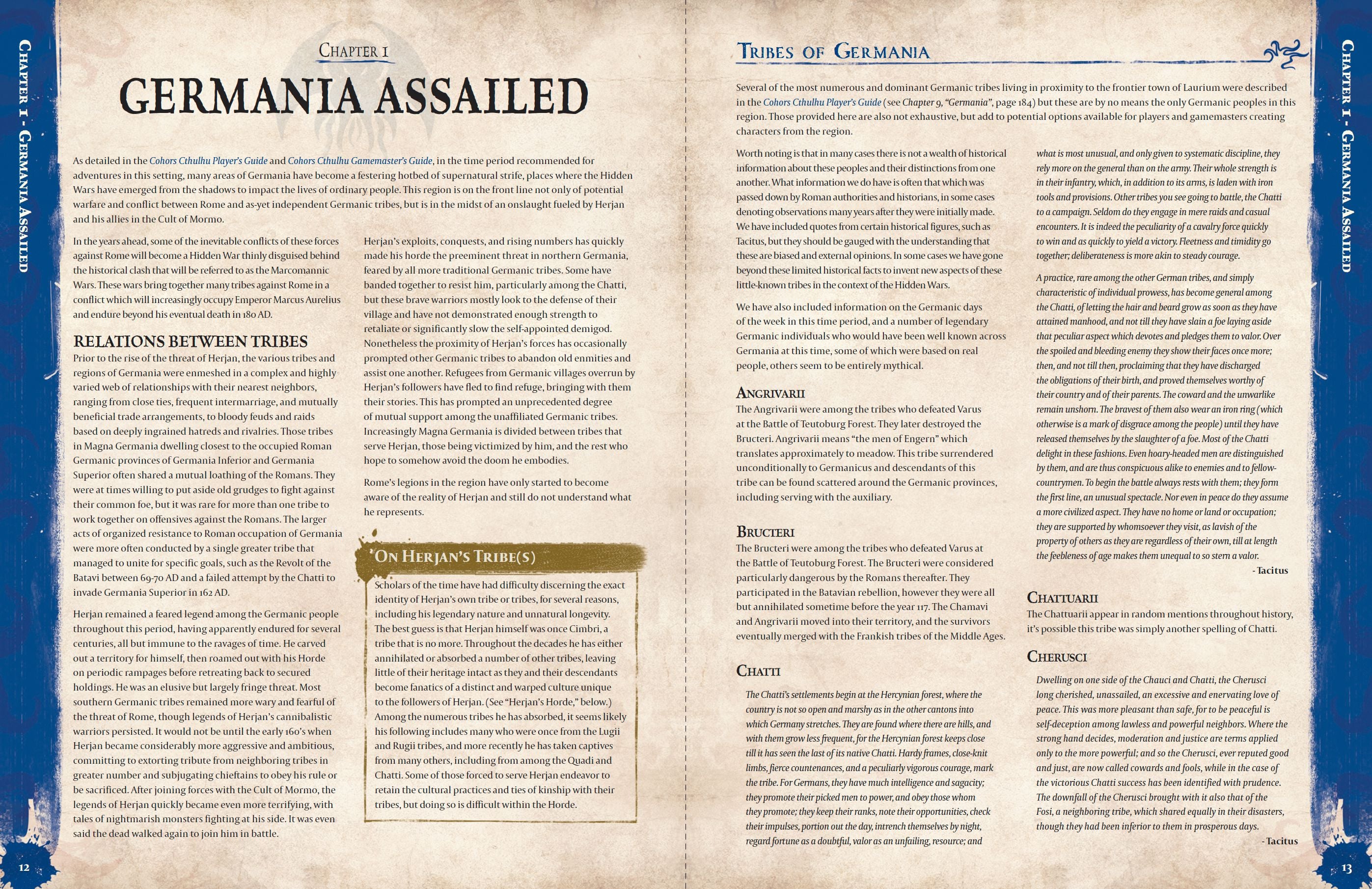 Modiphius Cohors Cthulhu Germania manuale avventura gioco ruolo