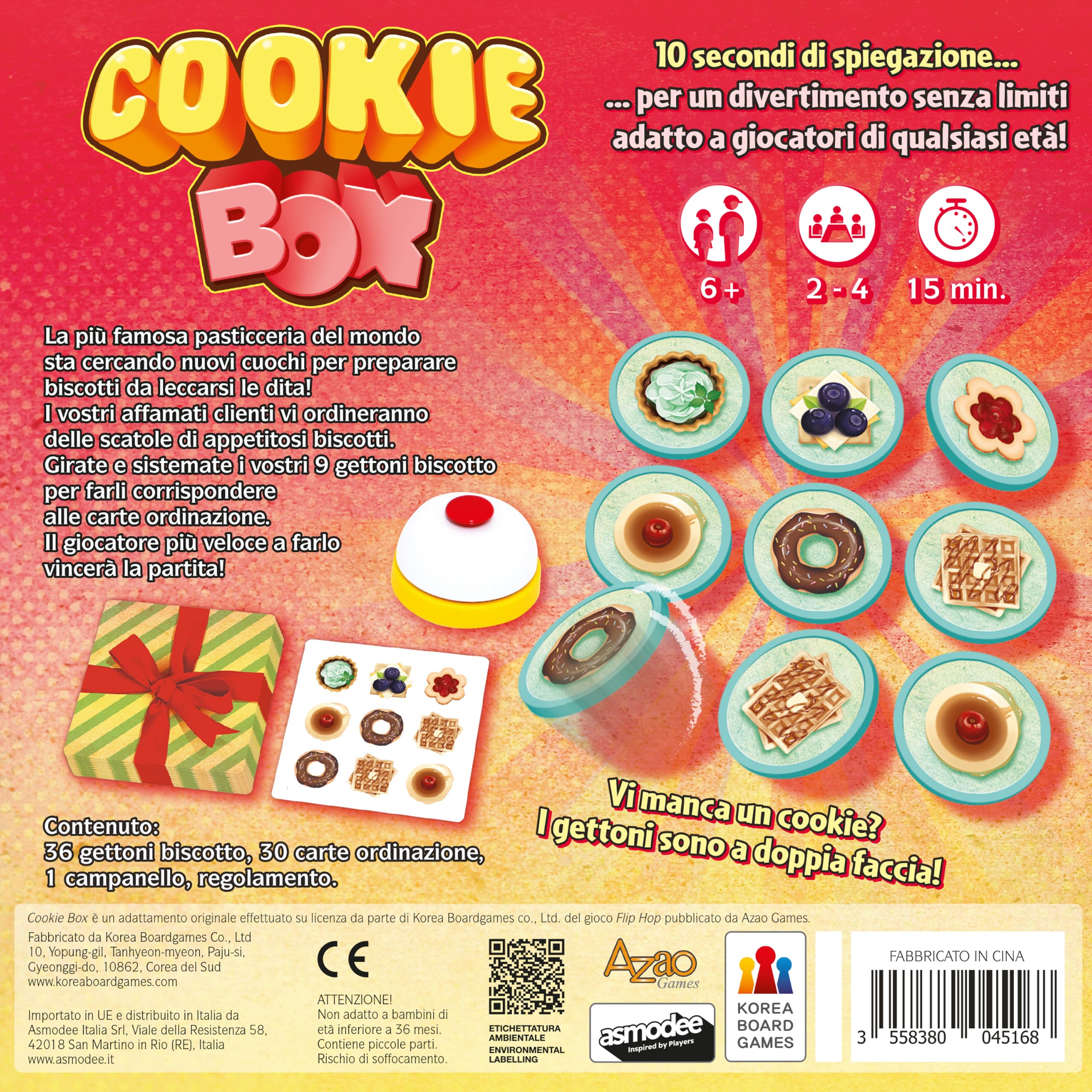 Asmodee Cookie Box carte gioco abilità velocità 6+ anni