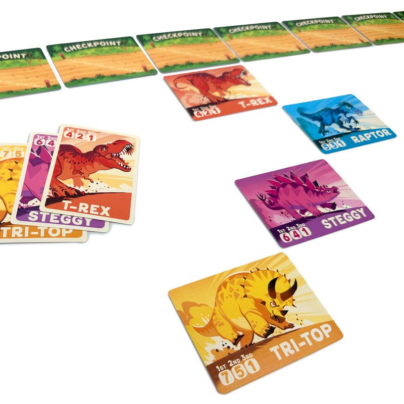 Underdog Games Dino Racer gioco da tavolo pre-order corse dinosauri