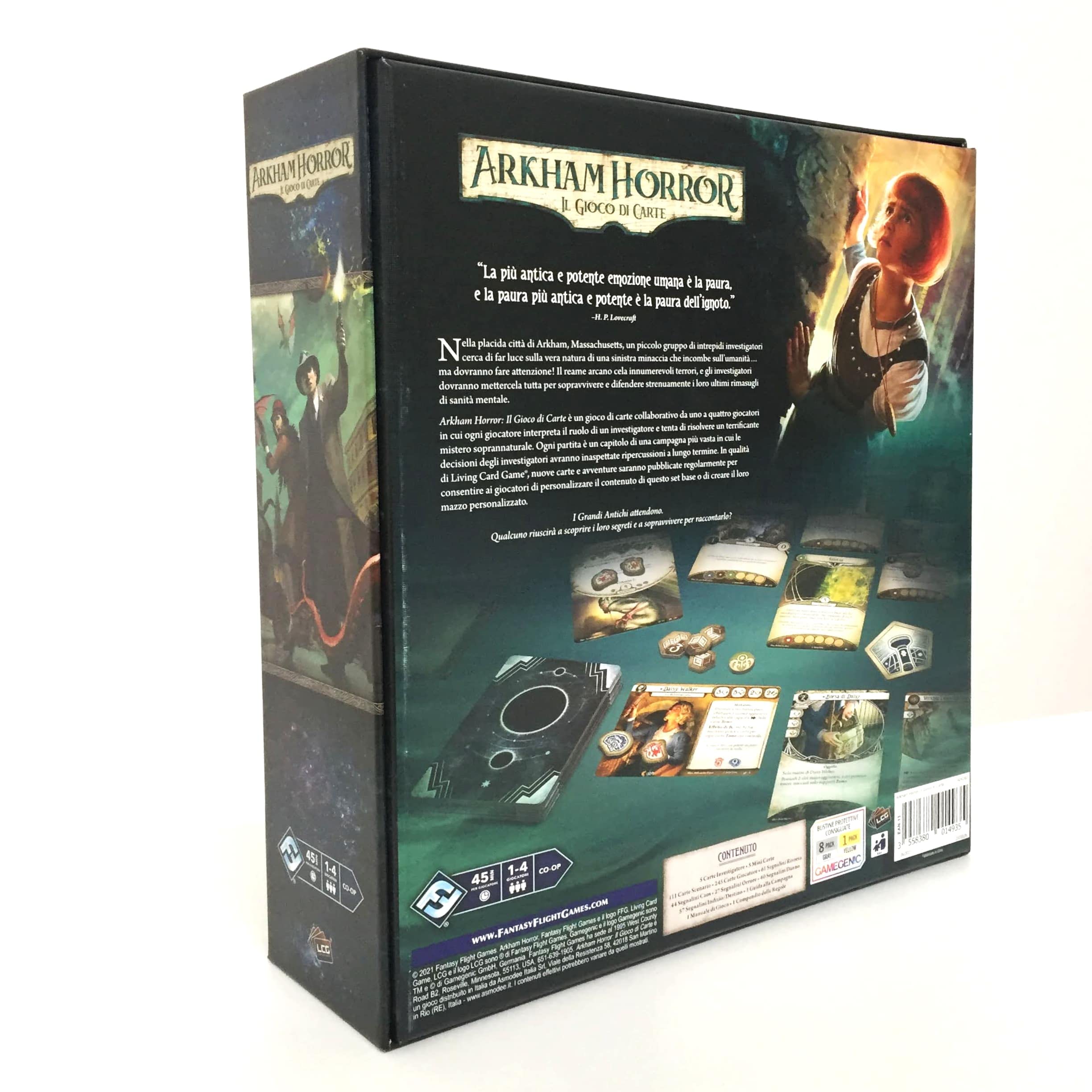 Asmodee Arkham Horror LCG set base aggiornato gioco carte italiano