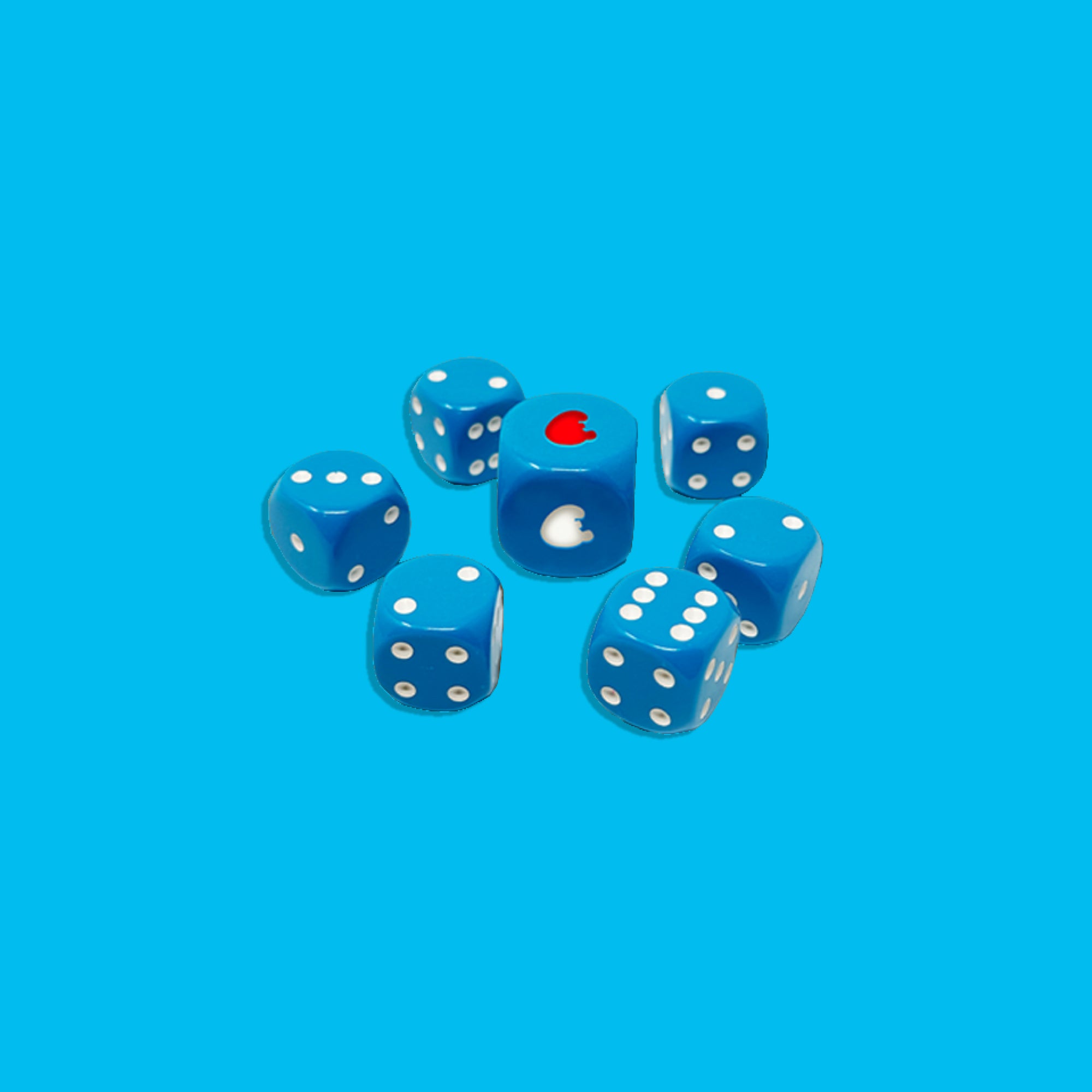Maestro Media The Smurfs RPG Set 7 Dadi Blu D6 Gioco Ruolo