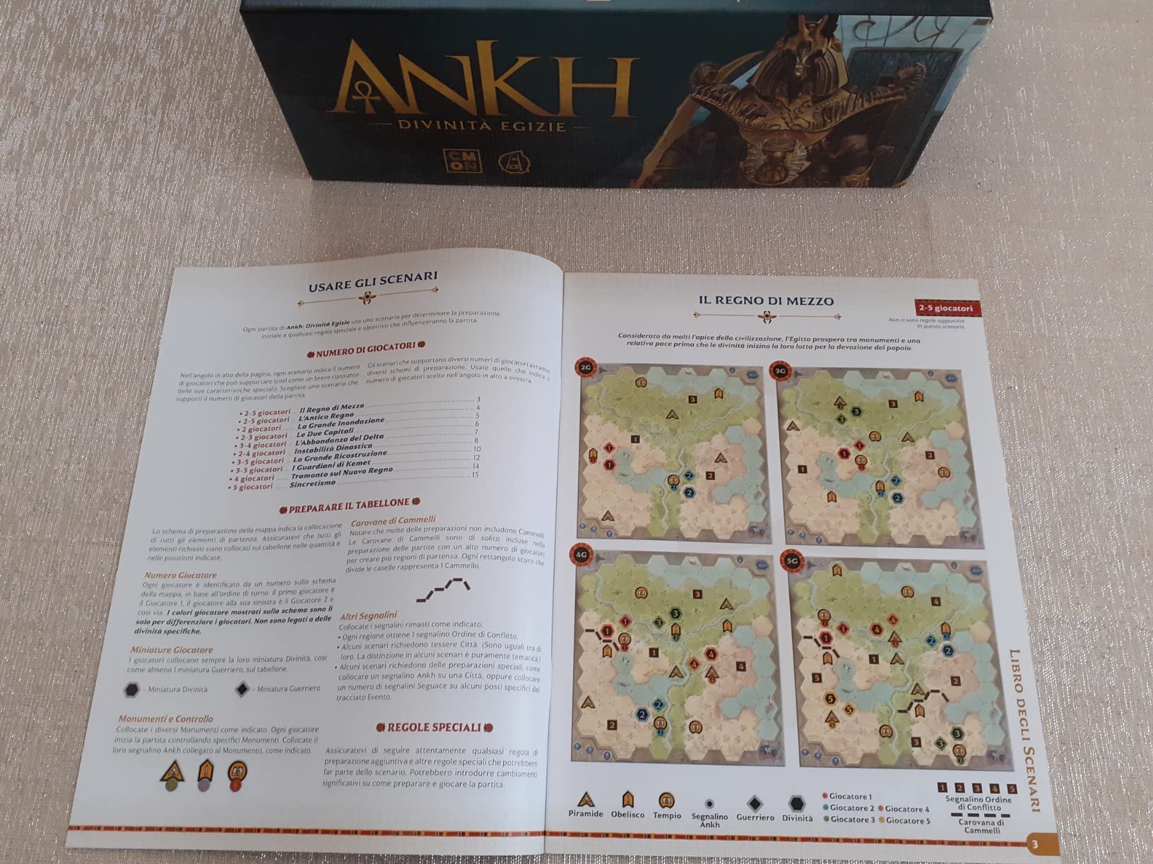 Asmodee Ankh Divinità Egizie Gioco Strategia 2-5 Giocatori