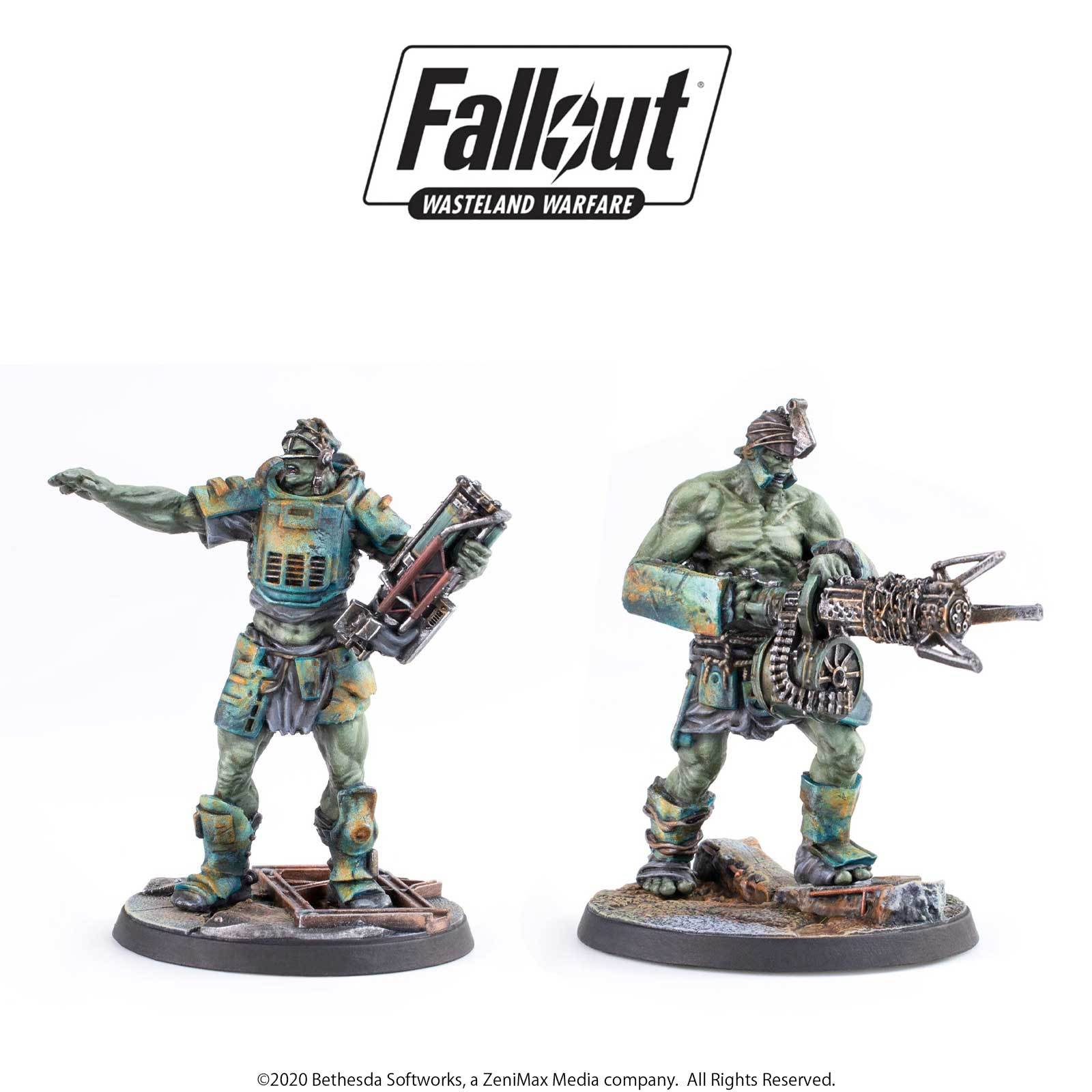Fallout Wasteland Warfare Super Mutants Overlord and Fist 2 miniature