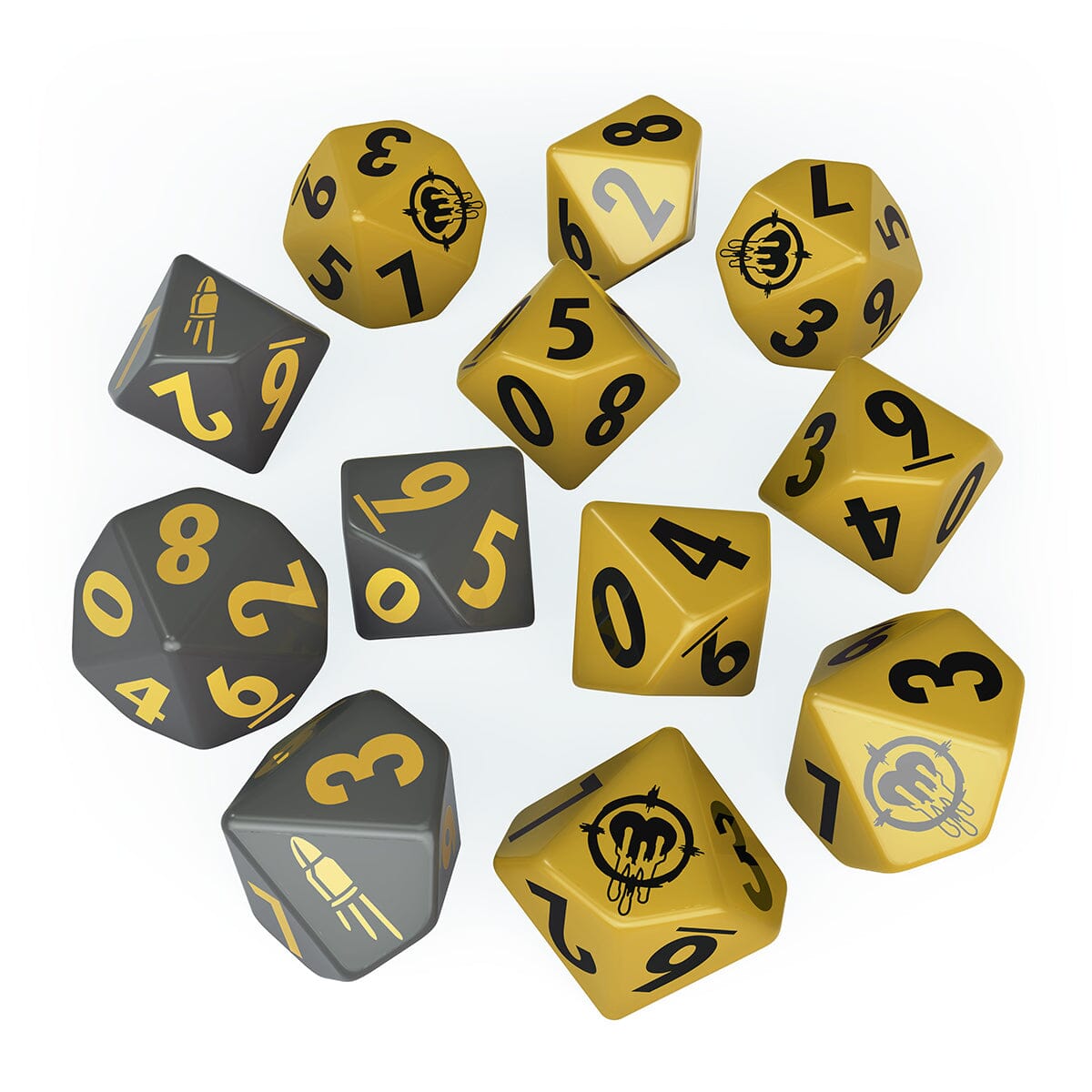 Modiphius Fallout Factions Operators set dadi D10 12 pezzi