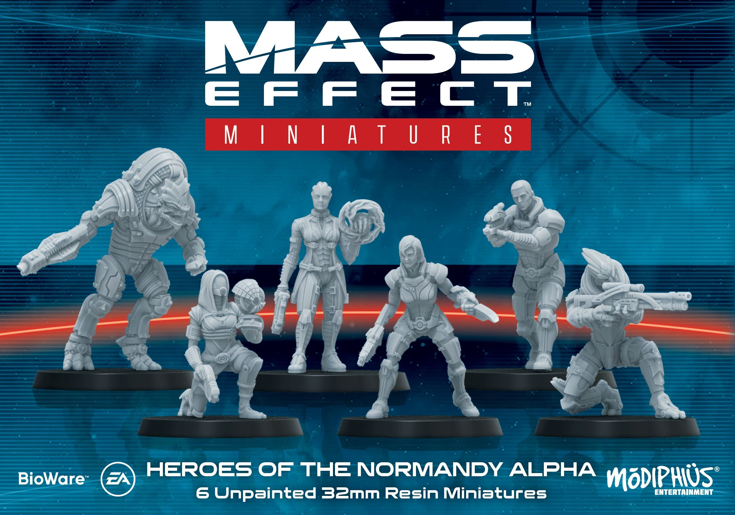 Modiphius Mass Effect Heroes Normandy Alpha miniature resina