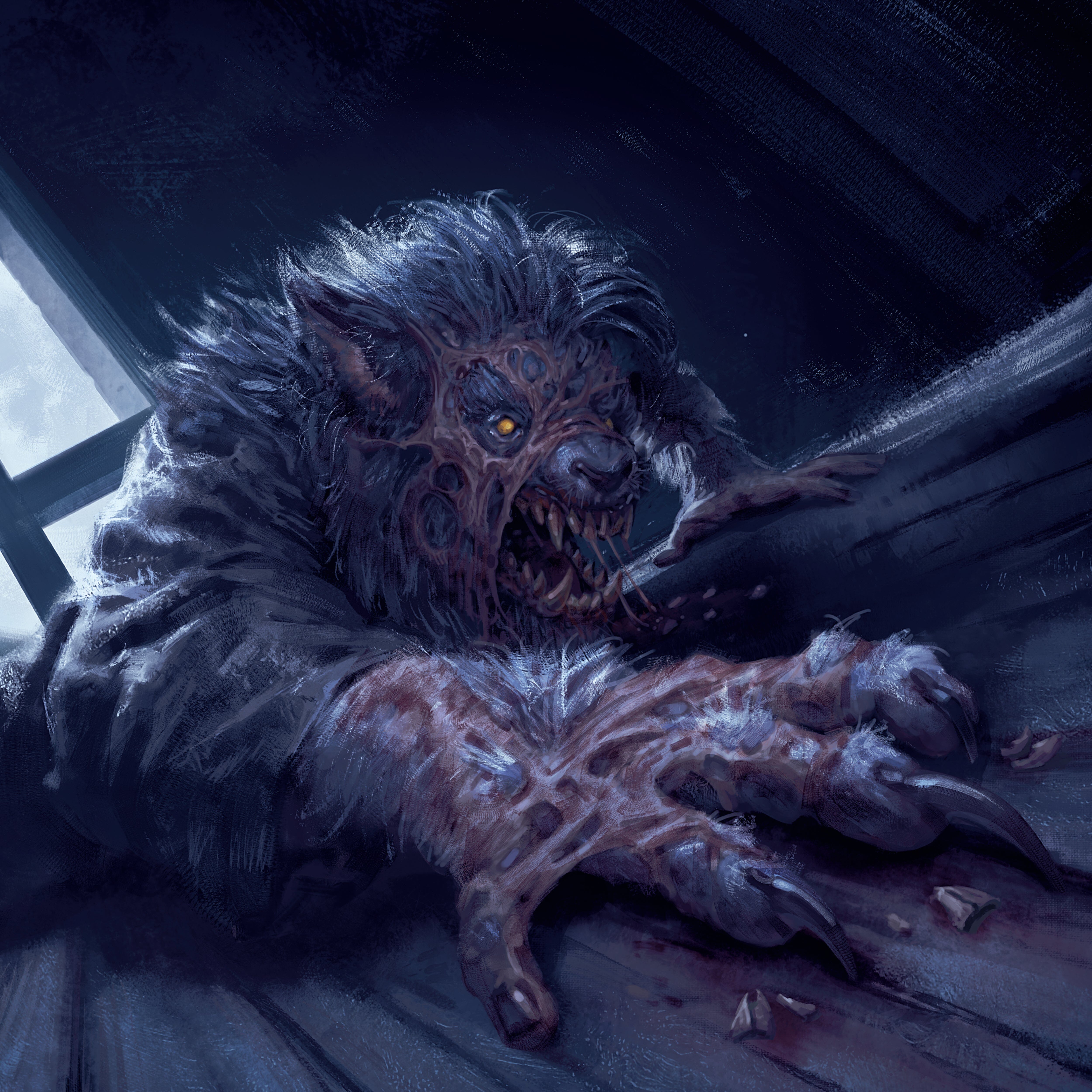 Modiphius Nightfell Children of the Moon manuale 5E licantropi