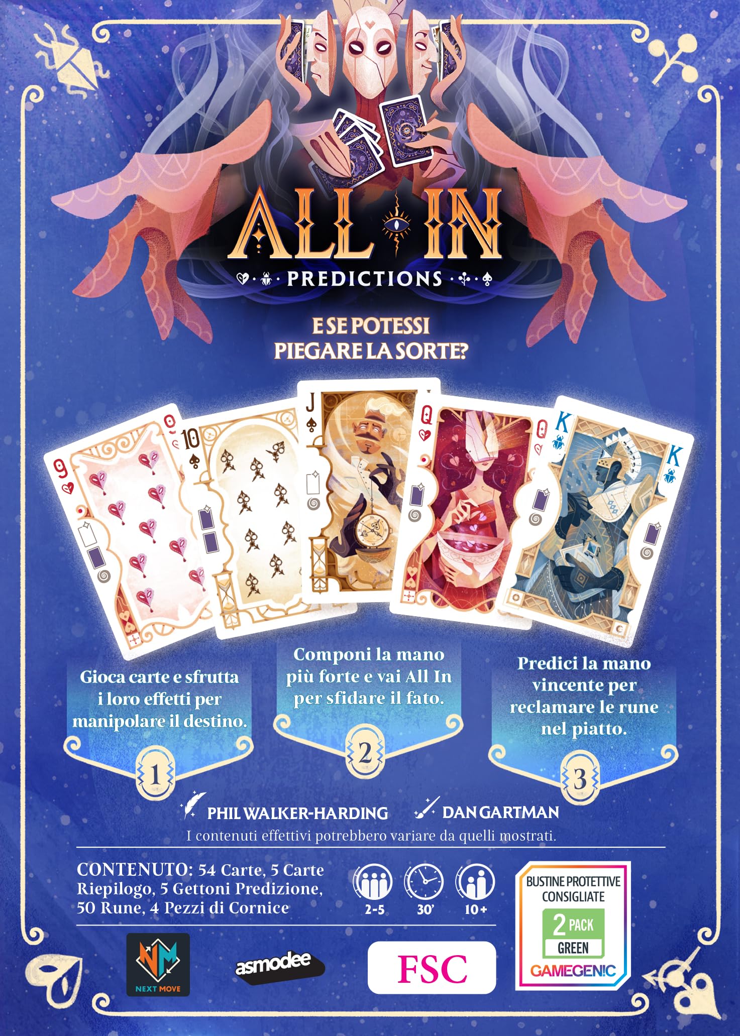 Asmodee All In Predictions Gioco di Carte 2-5 Giocatori