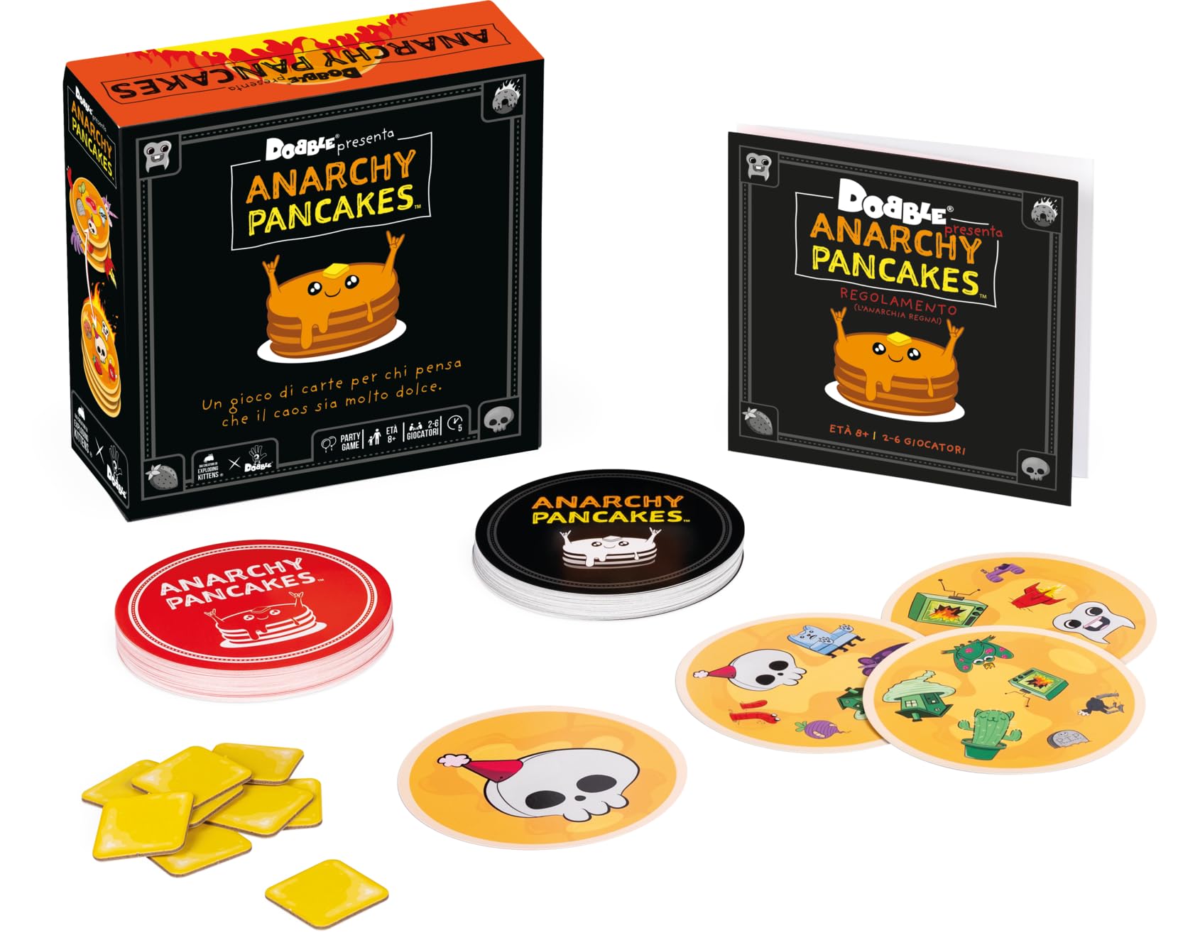 Asmodee Dobble Anarchy Pancakes carte da gioco edizione italiana 5 min